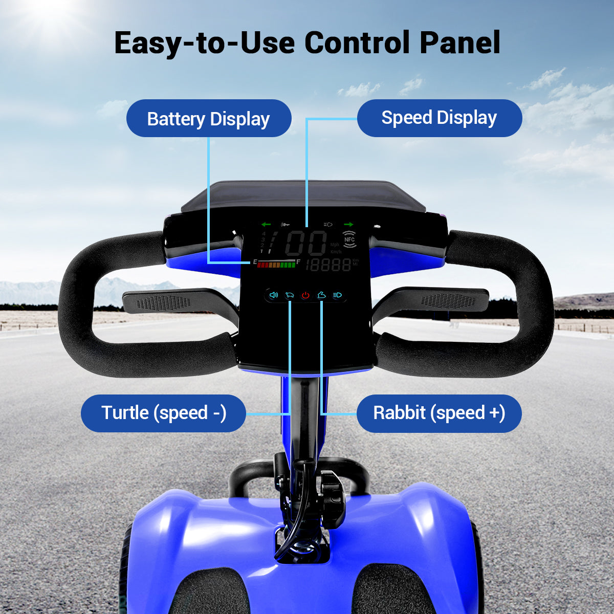 GANODS - W3431Q – NFC Smart Foldable Mobility Scooter
